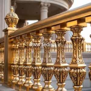 Antique Brass Staircase Railing For Royal Homes Simple Wooden Staircase Design