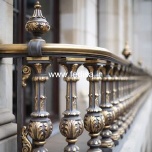 Custom Brass Staircase Railing With Designer Look Unique Staircase Design