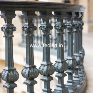 Brass Balcony Railing Design With Luxury Touch Exterior Concrete Stairs Design
