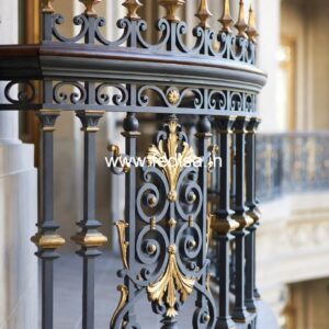 Custom Brass Railing Design For Staircase Interiors Designs Of Stairs Outside House