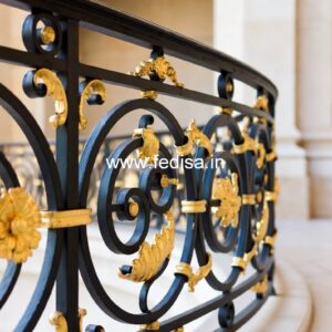 Classic Brass Staircase Railing With Royal Finish Black Stairs Design
