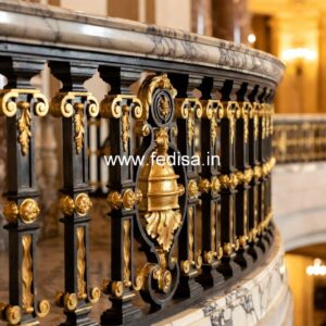 Brass Railing Design For Modern Home Interiors Two Stair House Design