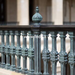 Antique Brass Stair Railing For Classic Homes Staircase Outer Wall Design