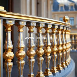 Decorative Brass Handrail Design For Interiors Staircase Marble Flooring Design