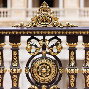 Antique Brass Railing Design With Royal Appeal Exterior Staircase Designs For Indian Homes