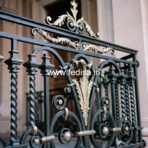 Premium Brass Staircase Handrail For Homes Steel Grill Design For Stairs With Glass