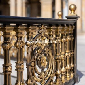 Luxury Brass Balcony Railing With Classic Style Sidhi Ka Railing Ka Design
