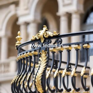 Stylish Brass Stair Railing With Artistic Touch Stairs Design Granite