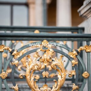 Premium Brass Balcony Railing With Elegant Look Second Floor Stairs Design