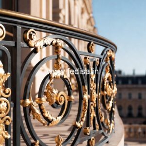 Designer Brass Railing Design For Contemporary Homes Corner Stairs Design