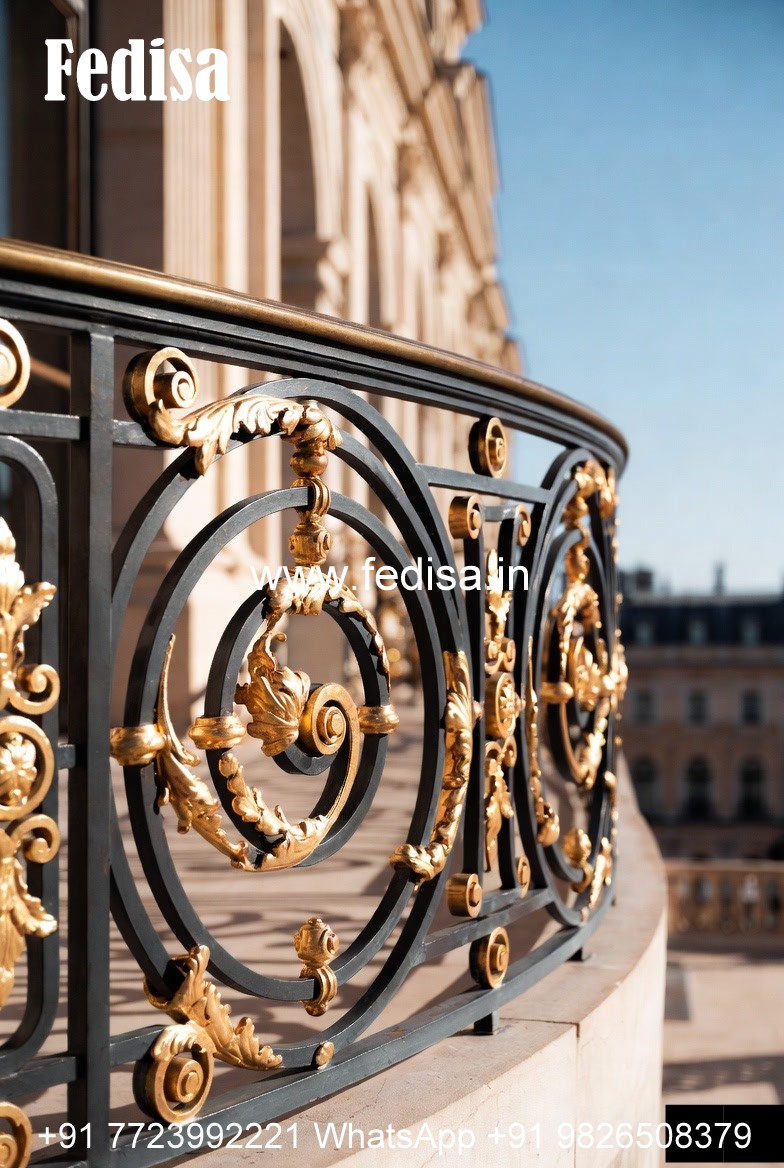 Designer Brass Railing Design For Contemporary Homes Corner Stairs Design