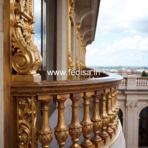 Brass Staircase Railing Design With Luxury Appeal Staircase Area Design