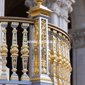 Decorative Brass Balcony Railing For Elegant Homes Pop Design For Stairs
