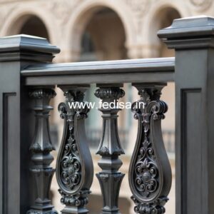 Premium Brass Handrail Design With Artistic Finish Bamboo Stairs Design