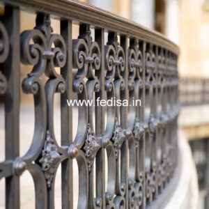 Designer Brass Balcony Railing For Premium Interiors Stair Pillar Design