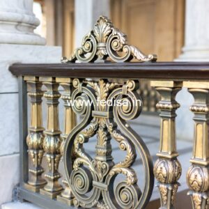 Stylish Brass Balcony Railing With Luxury Appeal Modern Open Staircase
