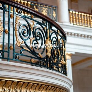 Brass Railing Design With Premium Decorative Finish Square Staircase Design