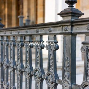 Traditional Brass Railing Design With Carving Work House Plans With Stairs In Kitchen
