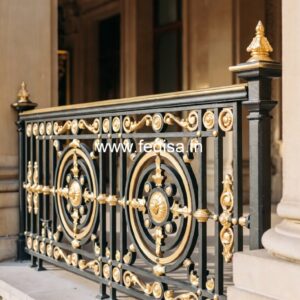Designer Brass Balcony Railing For Homes Stair Frame Design