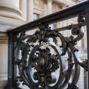 Decorative Brass Stair Railing For Villas Narrow Stairs Design