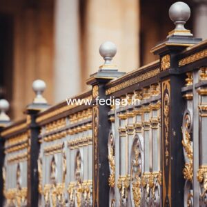 Brass Railing Design With Modern Finish Staircase Iron Design