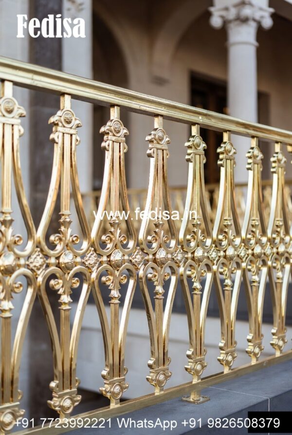 Mega Collection Railing Premium Brass Balcony Railing Collection Home Stairs Grill Design - Fedisa