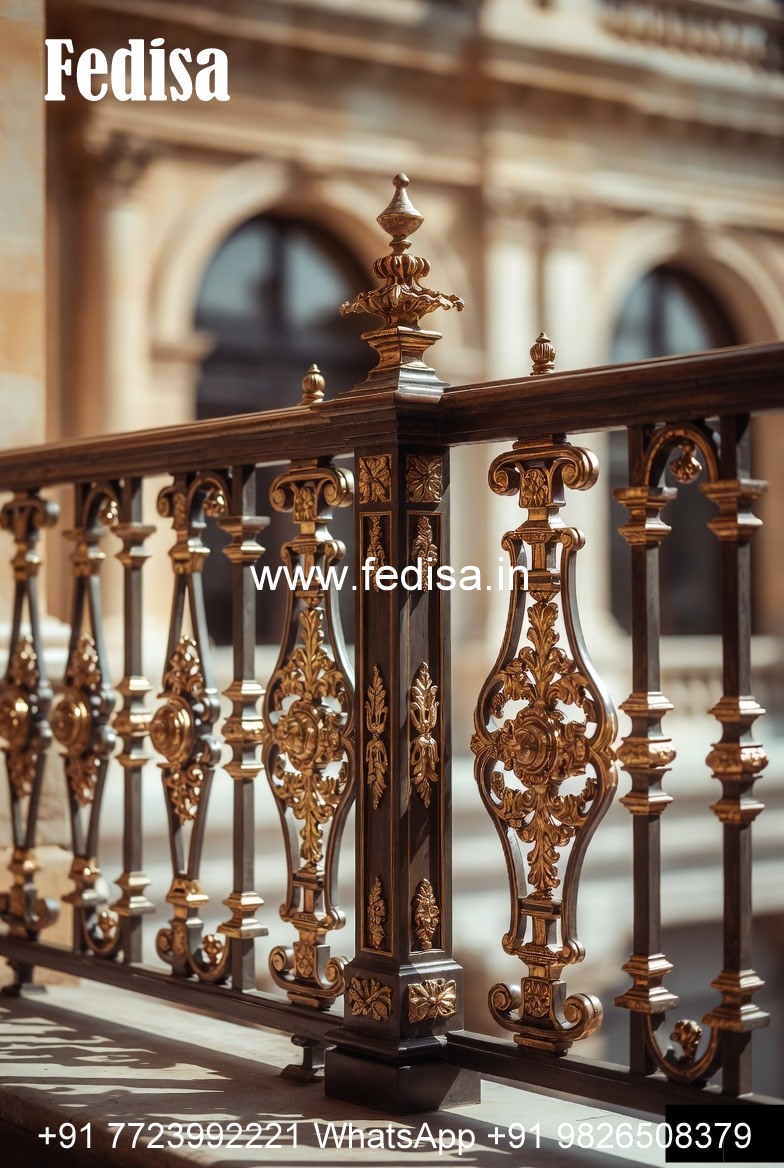 Antique Brass Railing For Classic Homes Modern Steel Staircase