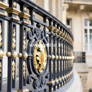 Designer Brass Balcony Railing Collection Stairs With Ramp Design