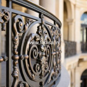 Stylish Brass Staircase Railing With Decorative Elements Staircase Divider Interior Design