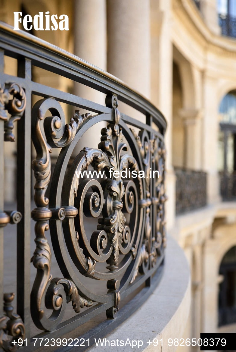 Stylish Brass Staircase Railing With Decorative Elements Staircase Divider Interior Design