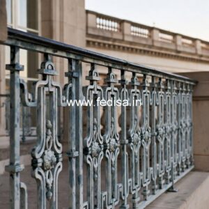 Brass Railing Design For High-end Interiors Under Stair Case Design