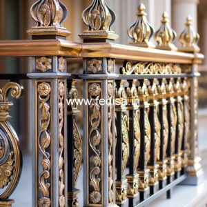 Elegant Brass Railing Design For Modern Villas Stair Tower Design For House
