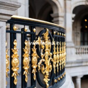 Designer Brass Staircase Railing With Fine Finish Staircase Ss Grill Design