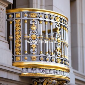 Custom Brass Staircase Railing For Homes Window Stairs Design