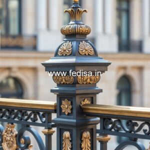 Antique Brass Balcony Railing For Classic Homes Wooden Stairs Grill Design
