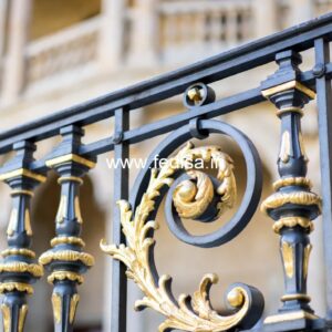 Antique Brass Staircase Railing For Royal Homes Under Stairs Pop Design