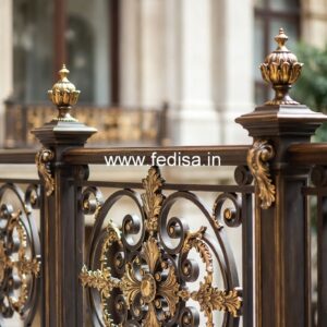 Designer Brass Staircase Railing For Villas Architectural Staircase