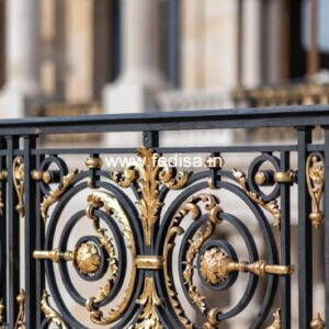 Antique Brass Stair Railing For Classic Homes Zig Zag Staircase Design