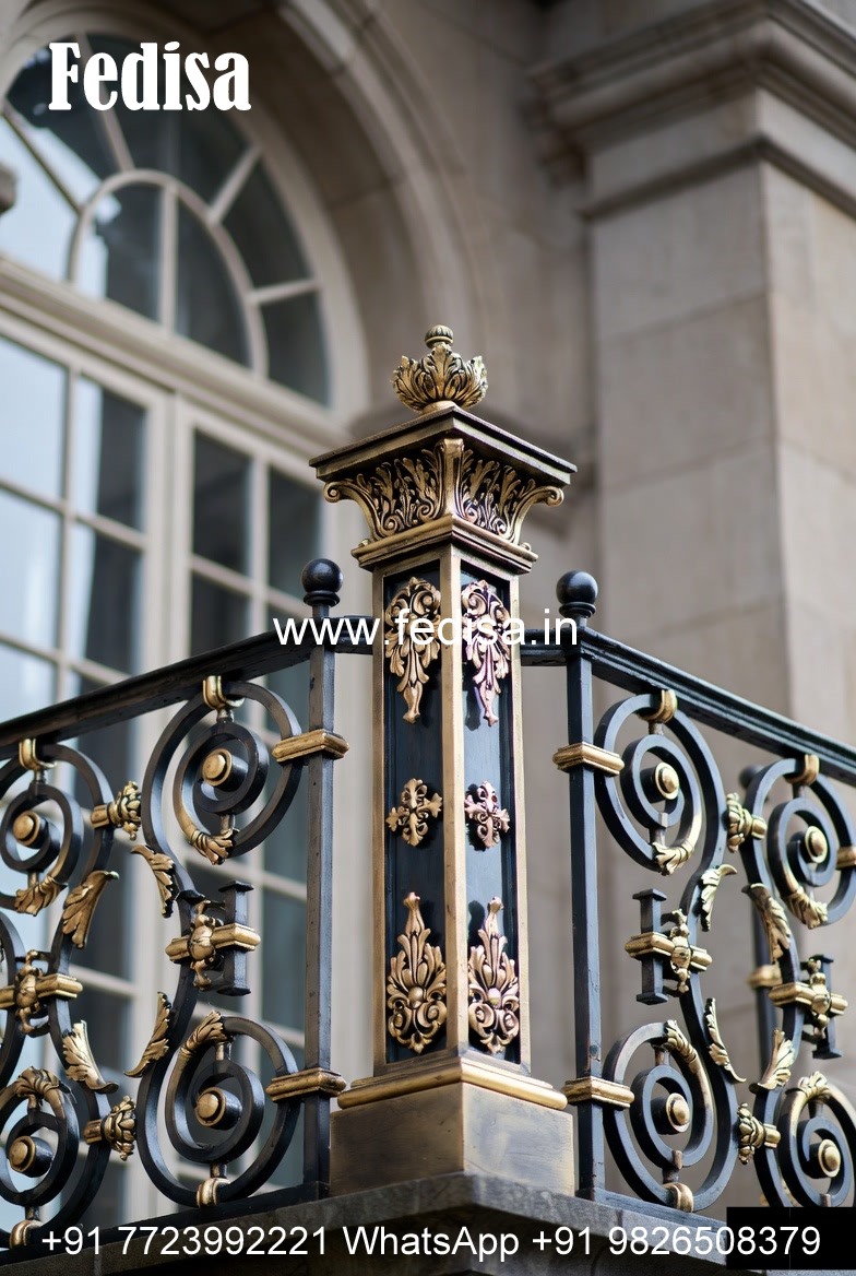 Premium Brass Balcony Railing With Fine Finish Modern Wrought Iron Stair Railings Interior
