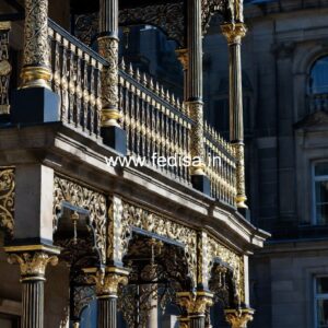 Elegant Brass Balcony Railing For Interior Decor Nice Stairs Design