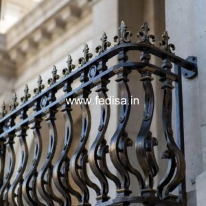 Premium Brass Railing Design With Artistic Finish Commercial Staircase Design