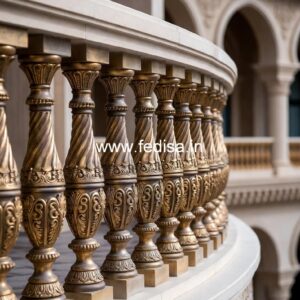 Designer Brass Railing Design For Luxury Villas Staircase Wall Window Design