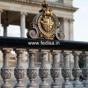 Brass Railing Design With High-end Finish Apartment Staircase Design