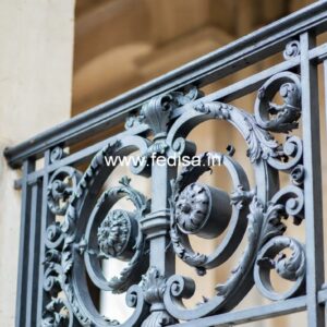 Elegant Brass Staircase Railing With Artistic Work Frank Lloyd Wright Stairs