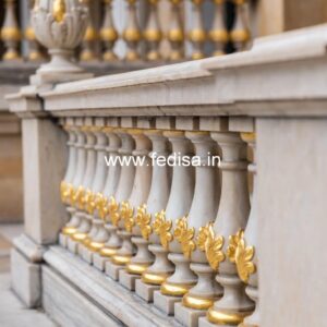 Stylish Brass Balcony Railing For Luxury Decor Steps Design Inside Home