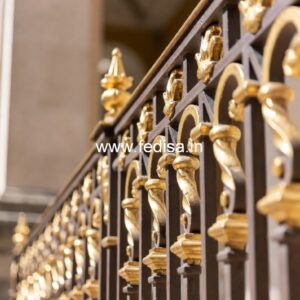 Designer Brass Staircase Railing With Classic Appeal Arch Staircase Design