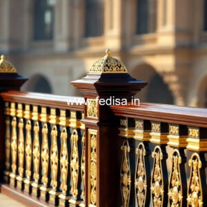 Elegant Brass Railing Design For High-end Homes First Floor Stairs Design
