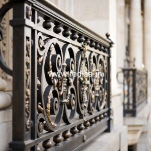 Stylish Brass Balcony Railing With Luxury Appeal House Design With Stairs In Front