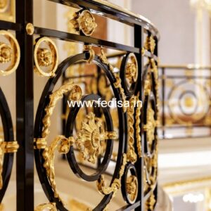 Brass Balcony Railing Design For Modern Homes Staircase Design AutoCAD