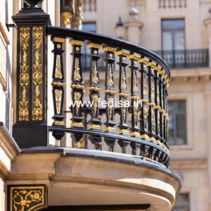 Contemporary Brass Railing Design For Luxury Homes Lobby Design With Stairs